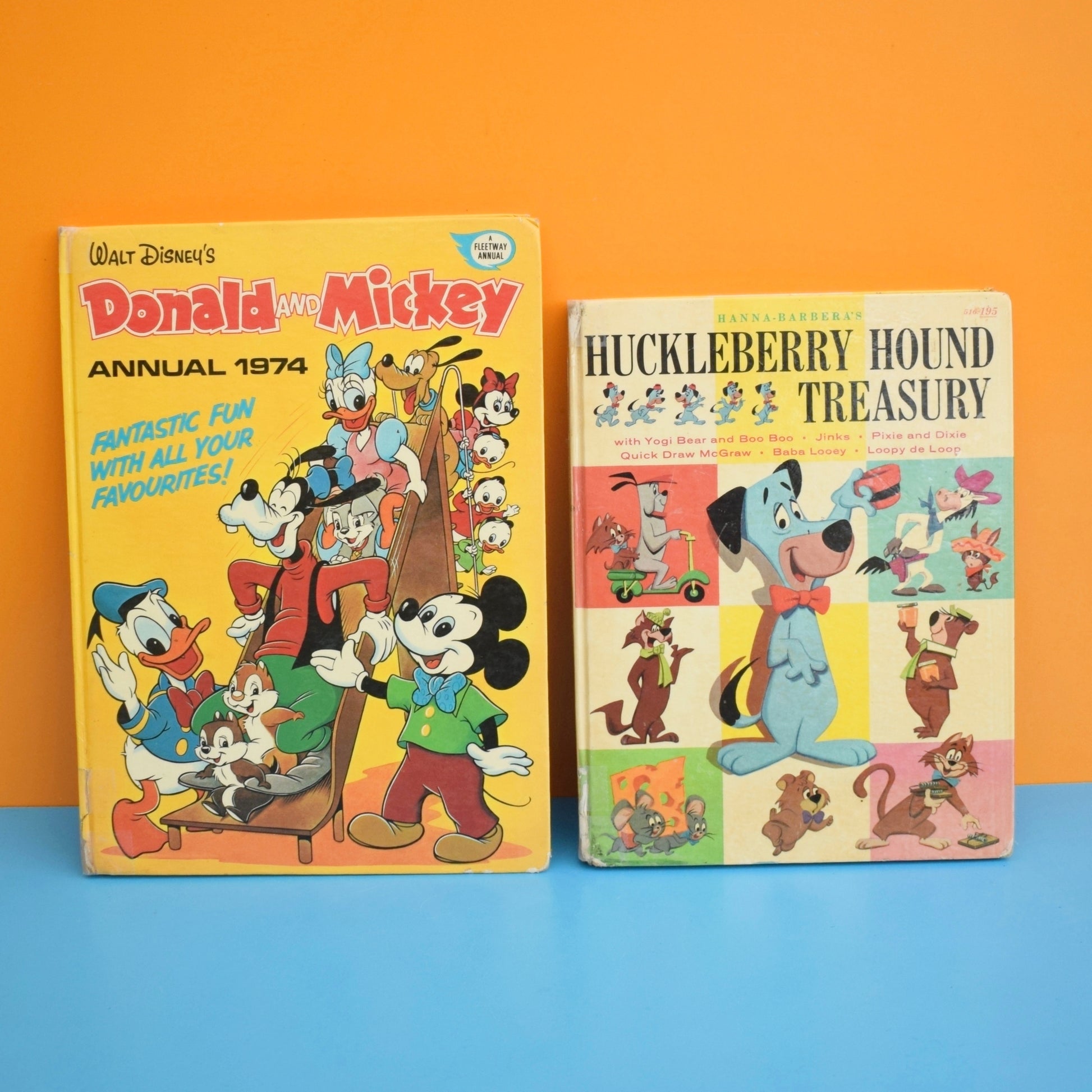 Vintage 1960s Annuals/ Books - Huckleberry Hound/ Donald & Mickey by Pineapple Retro