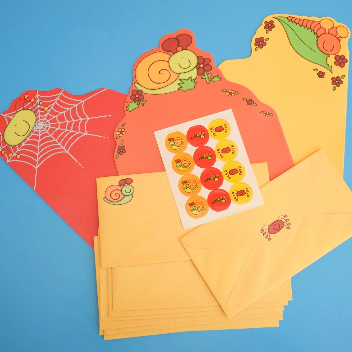 Vintage 1990s Cute Insect Writing Paper Set - WH Smith Unused by Vintage