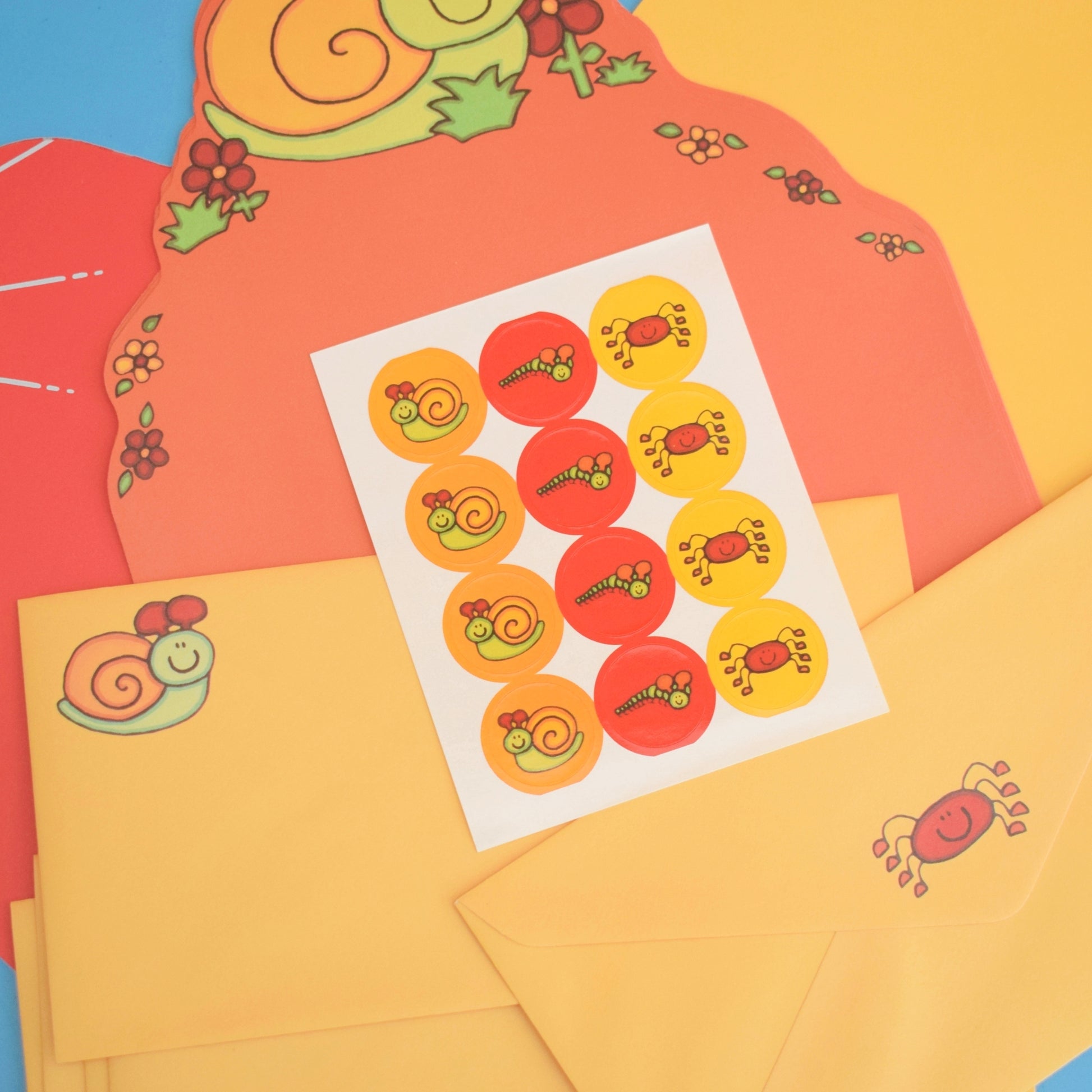 Vintage 1990s Cute Insect Writing Paper Set - WH Smith Unused by Vintage