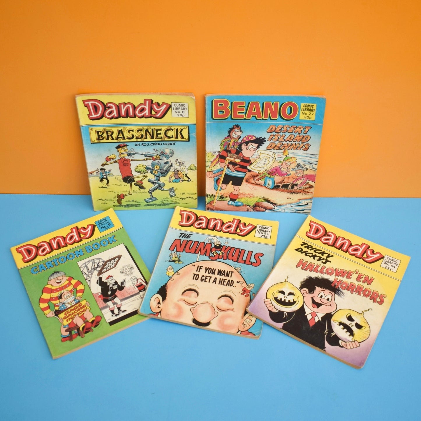 Vintage 1980s Comic Library Selection - Dandy & Beano x5