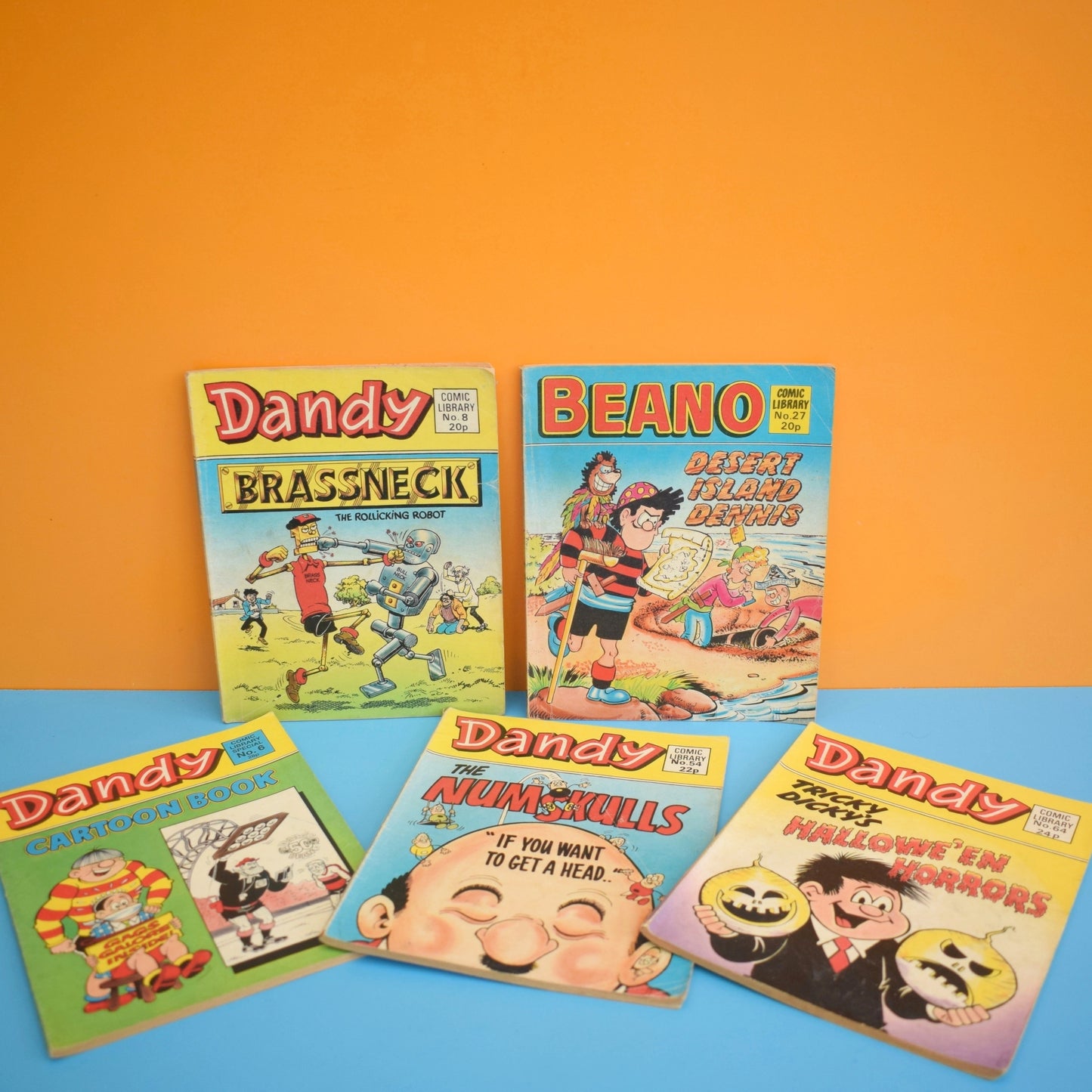 Vintage 1980s Comic Library Selection - Dandy & Beano x5