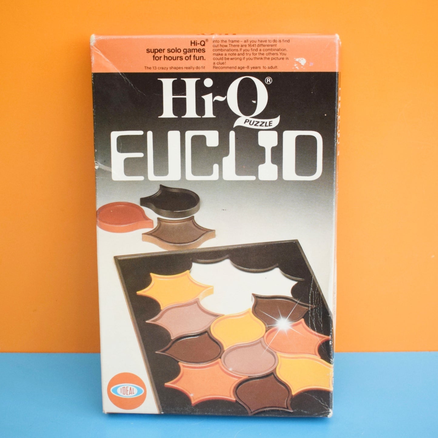Vintage 1970s Hi-Q Euclid - Plastic Puzzle - Orange & Brown . by Vintage