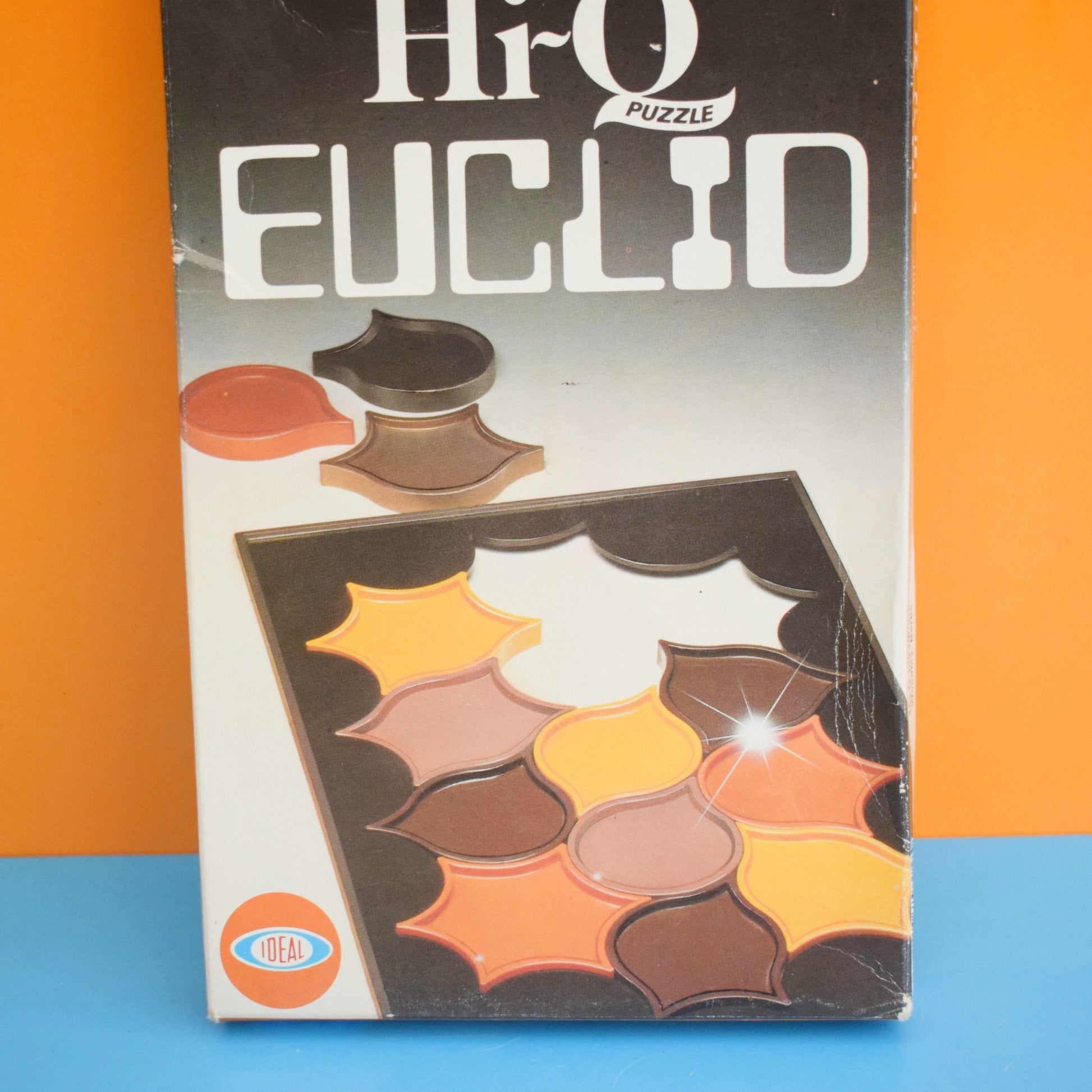 Vintage 1970s Hi-Q Euclid - Plastic Puzzle - Orange & Brown . by Vintage