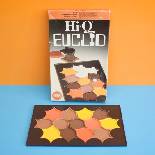 Vintage 1970s Hi-Q Euclid - Plastic Puzzle - Orange & Brown . by Vintage