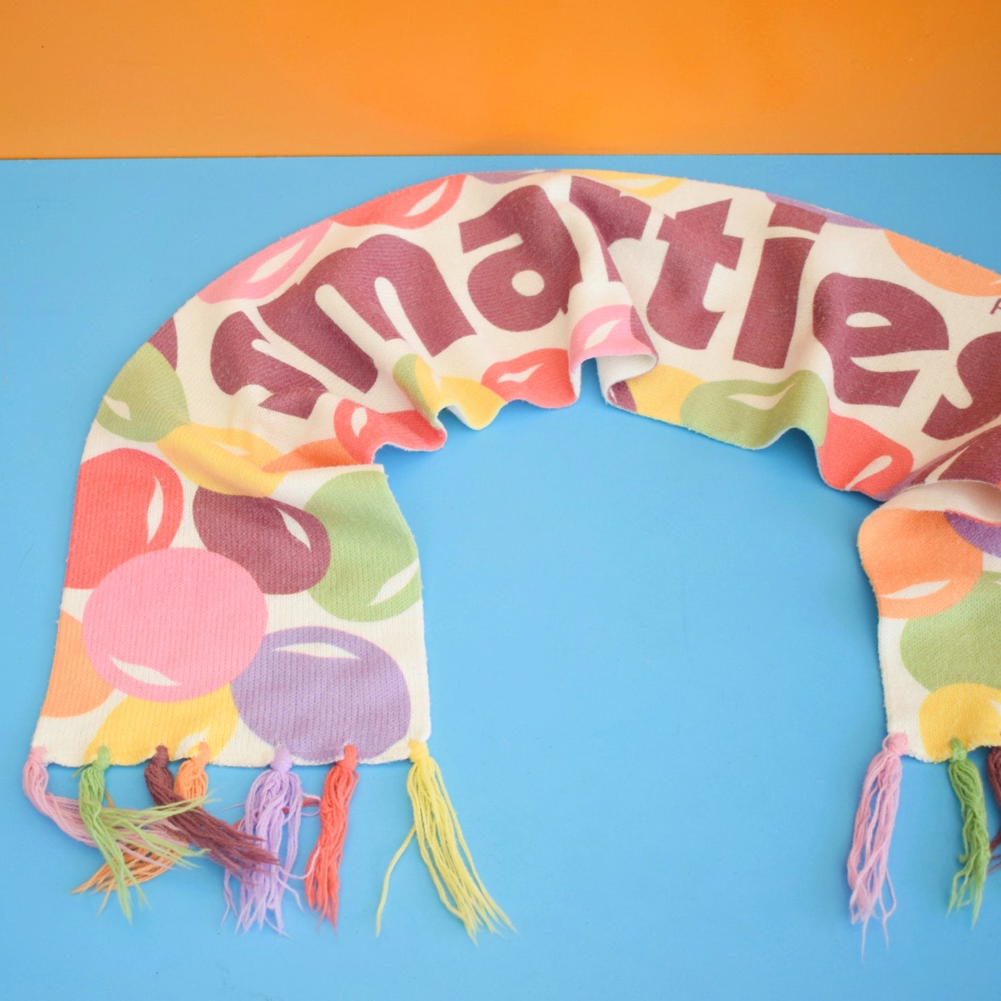 Vintage 1970s Smarties Advertising Scarf - Rare - Excellent Condition by Vintage
