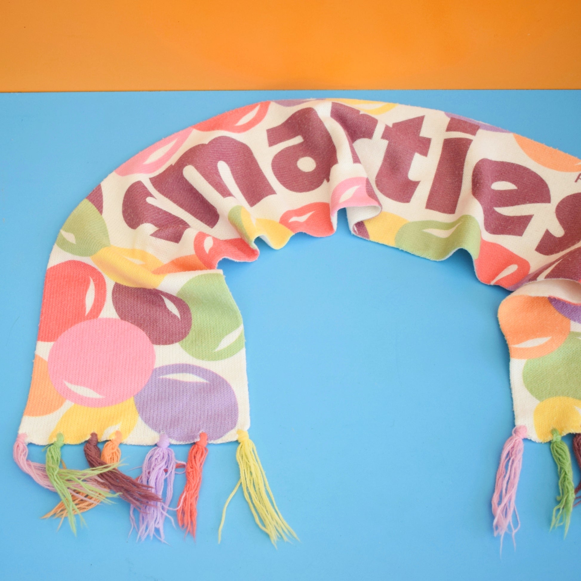 Vintage 1970s Smarties Advertising Scarf - Rare - Excellent Condition by Vintage