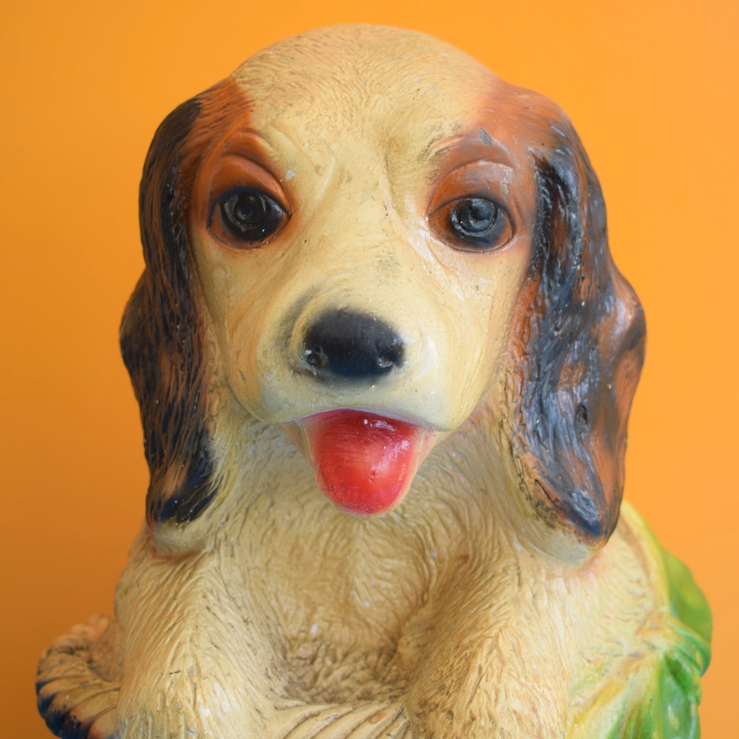 Vintage 1950s Plaster Home Sweet Home Doggy Statue