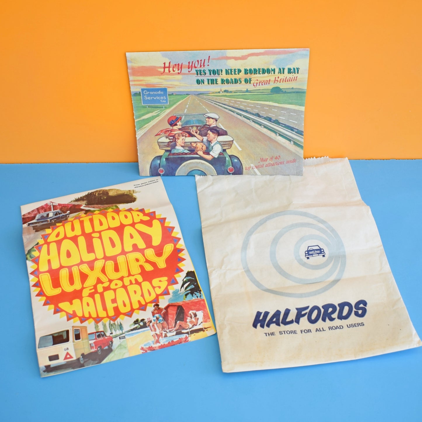 Vintage 1970/90s Halford Camping/Driving Brochures