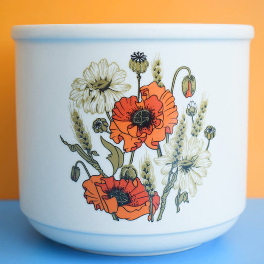 Vintage 1970s J&G Meakin Poppy Plant Pot - Rare