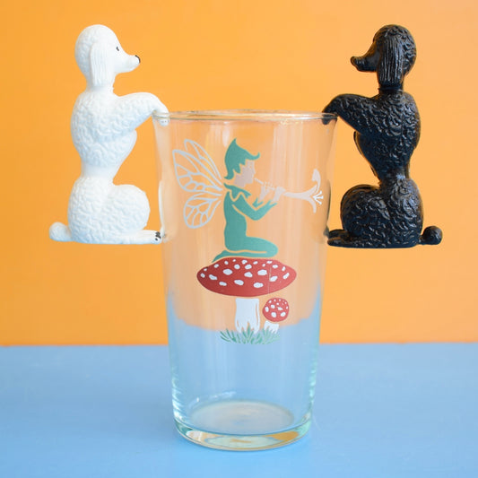 Vintage 1960s Little Plastic Poodle Hook Ons
