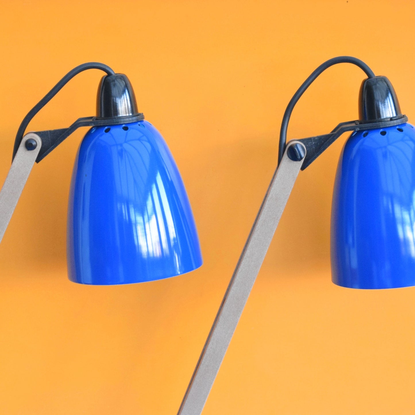Vintage 1970s Mac Lamp - Desk Lamps - Habitat- Blue - Rare Boxed Pair by Vintage