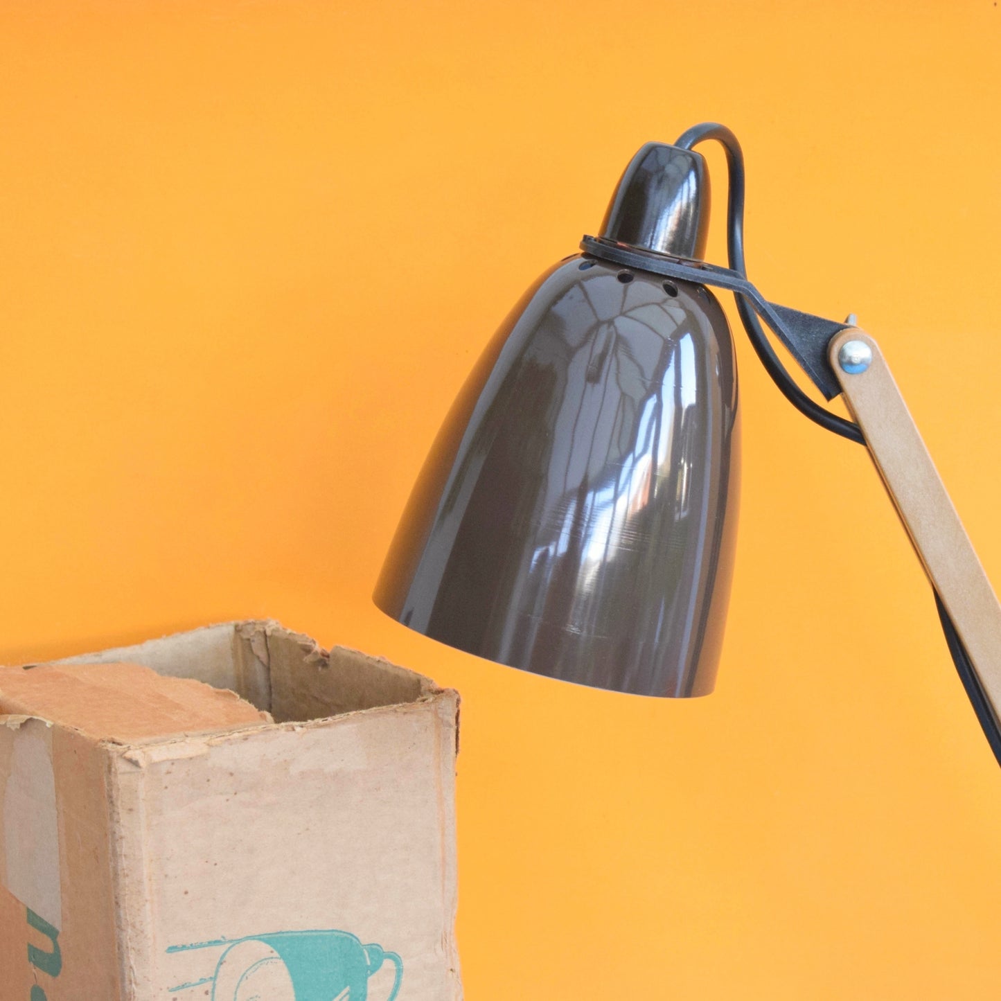 Vintage 1960s Mac Lamp - Desk Lamp - Habitat- Brown - Rare Boxed by Vintage