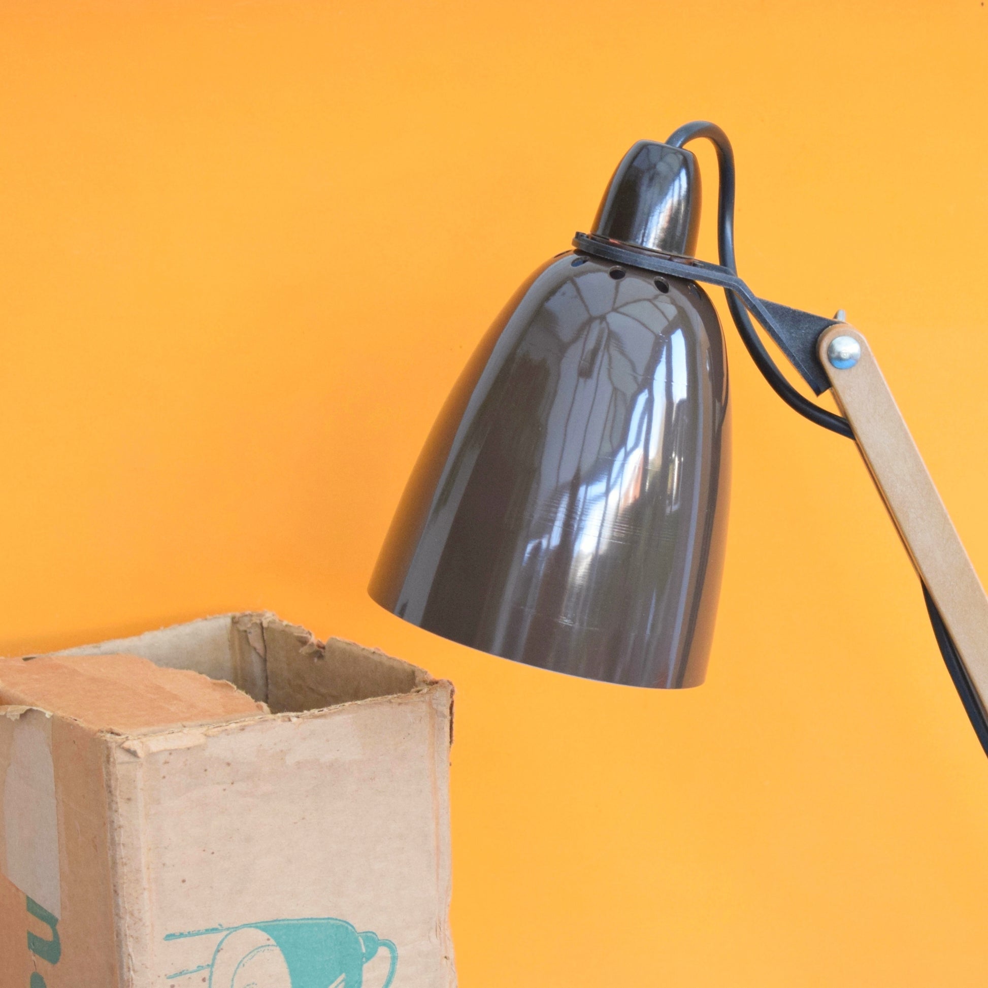 Vintage 1960s Mac Lamp - Desk Lamp - Habitat- Brown - Rare Boxed by Vintage