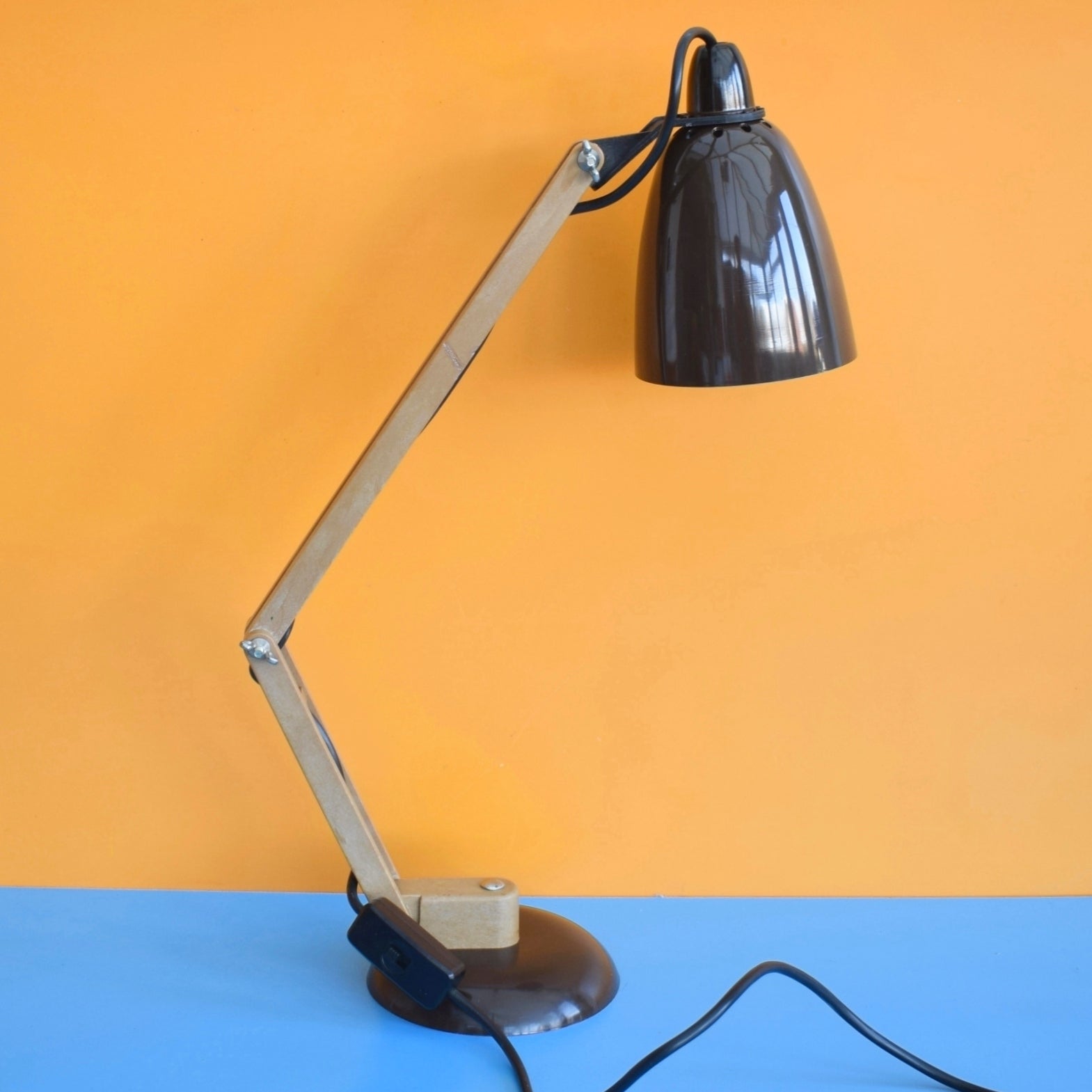 Vintage 1960s Mac Lamp - Desk Lamp - Habitat- Brown - Rare Boxed by Vintage