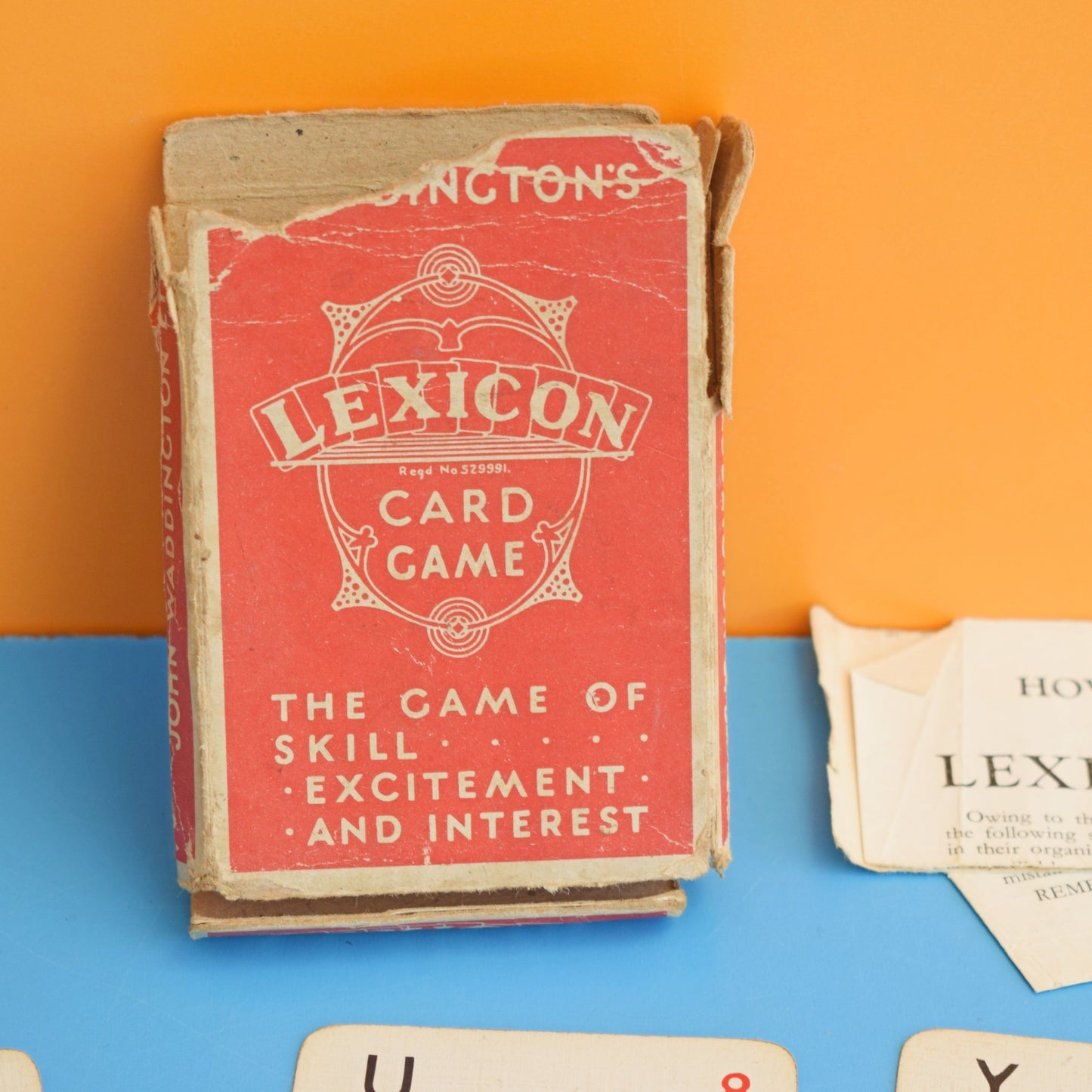 Vintage 1950s Card Game - Lexicon - Anagrams - Craft ...