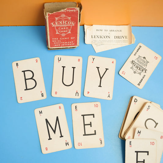 Vintage 1950s Card Game - Lexicon - Anagrams - Craft ...