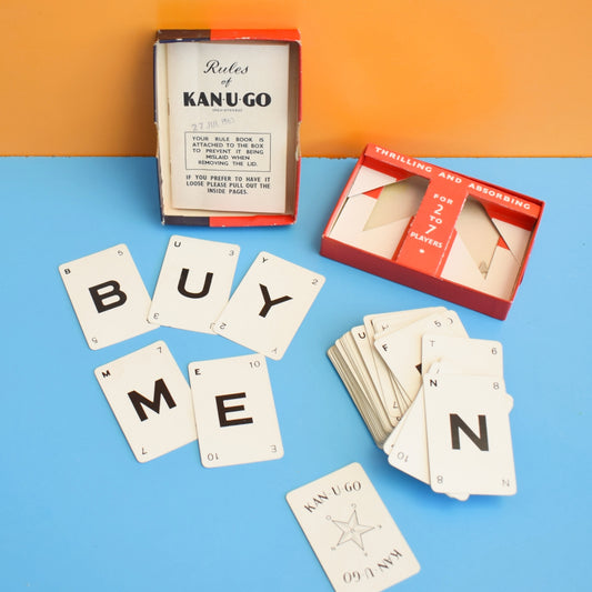 Vintage 1950s Card Game - Kan-U-Go - Anagrams - Craft