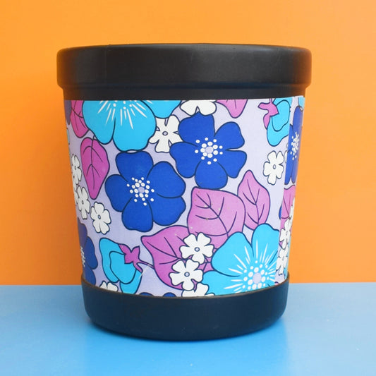 Vintage 1960s Plastic Waste Paper Bin - Flower Power - Bold Designs - Plysu