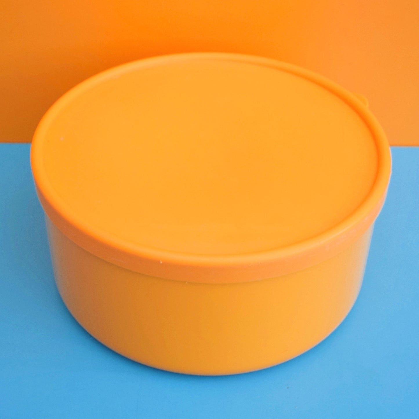 Vintage 1970s Plastic M&S Container - Eggy Yellow