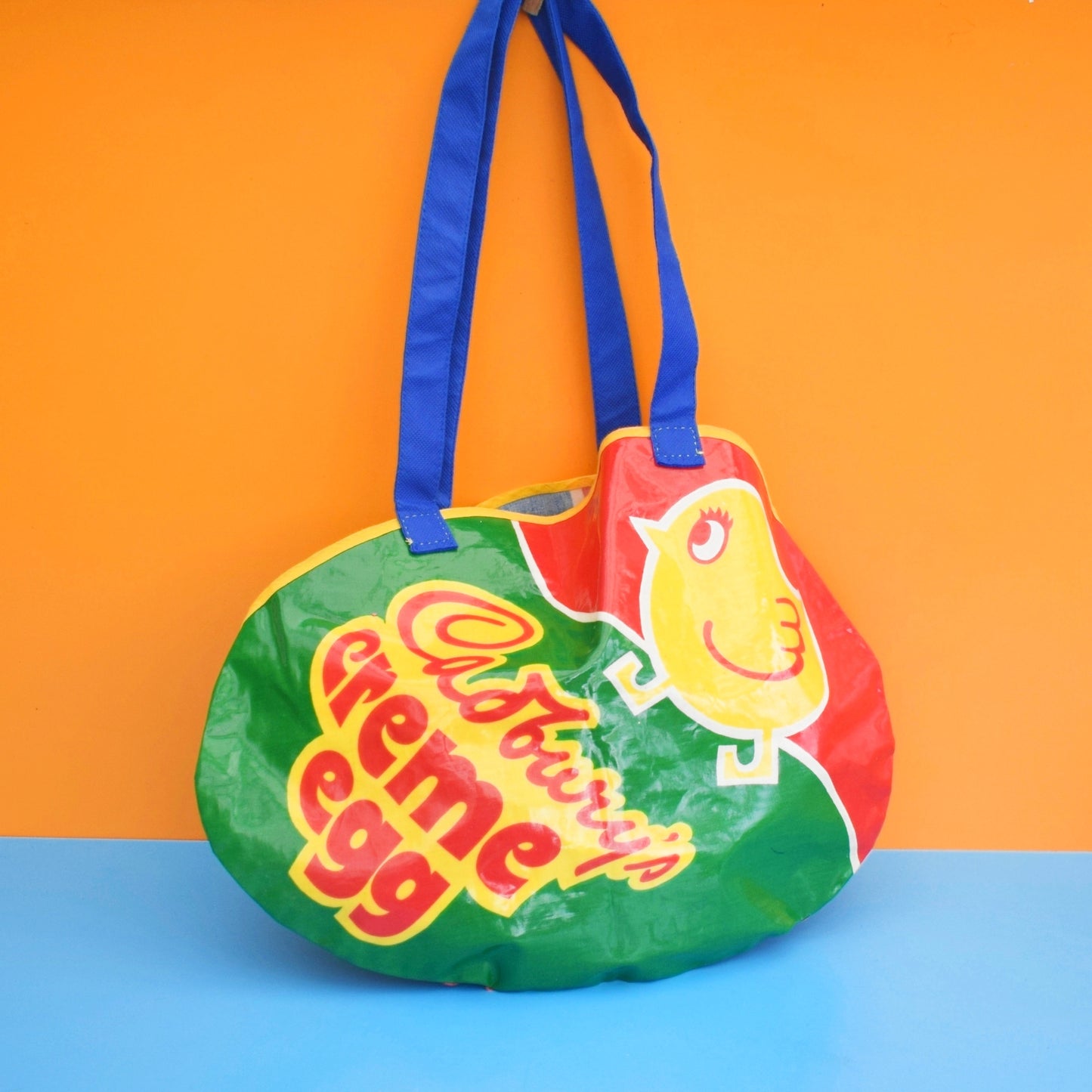 Vintage 1980s PVC Shoulder Bag - Cadburys Creme Egg Advertising .