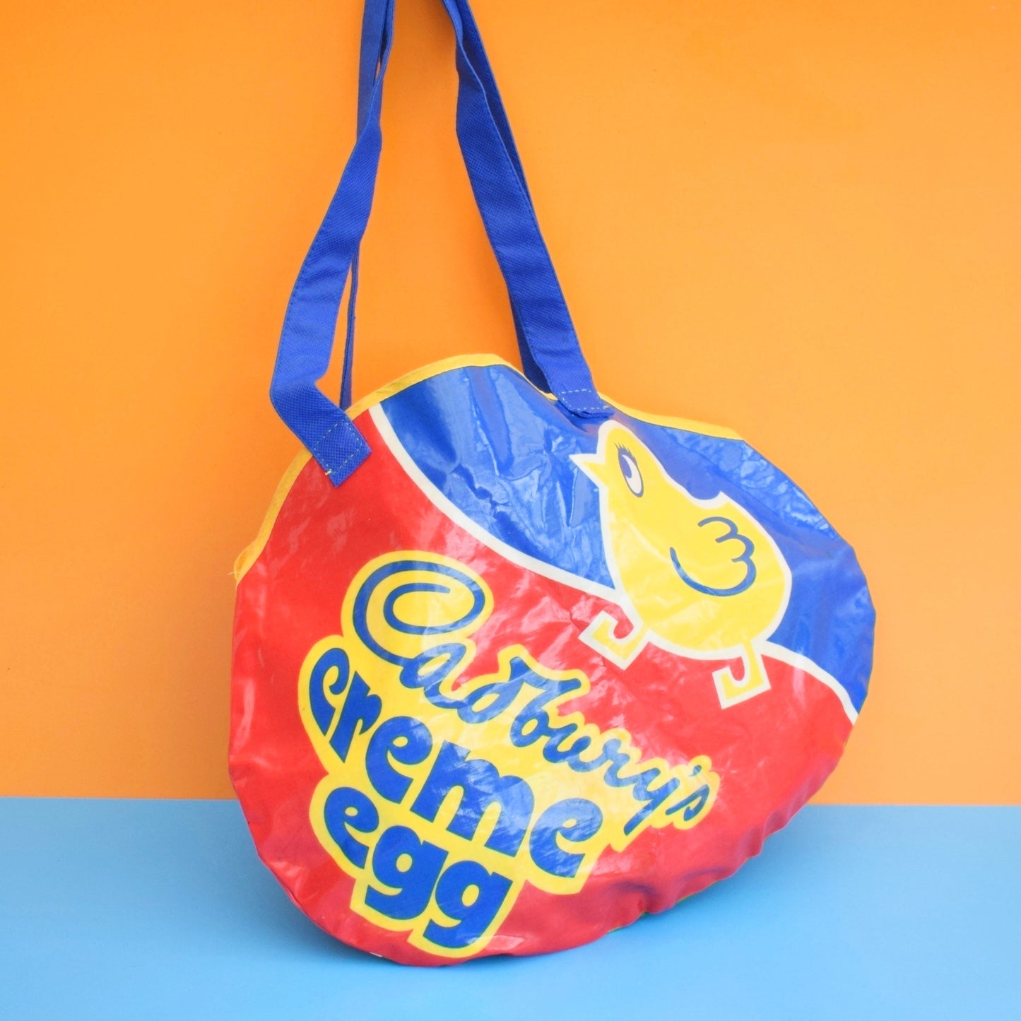 Vintage 1980s PVC Shoulder Bag - Cadburys Creme Egg Advertising .