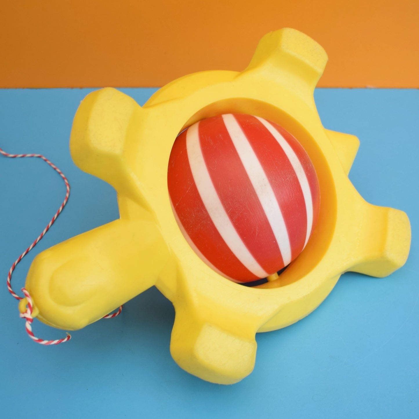 Vintage 1970s Pull Along Rolling Tortoise - Romanian