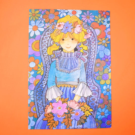 Vintage 1970s Greeting Card - by Gwyneth Mamlok - Summer Sally