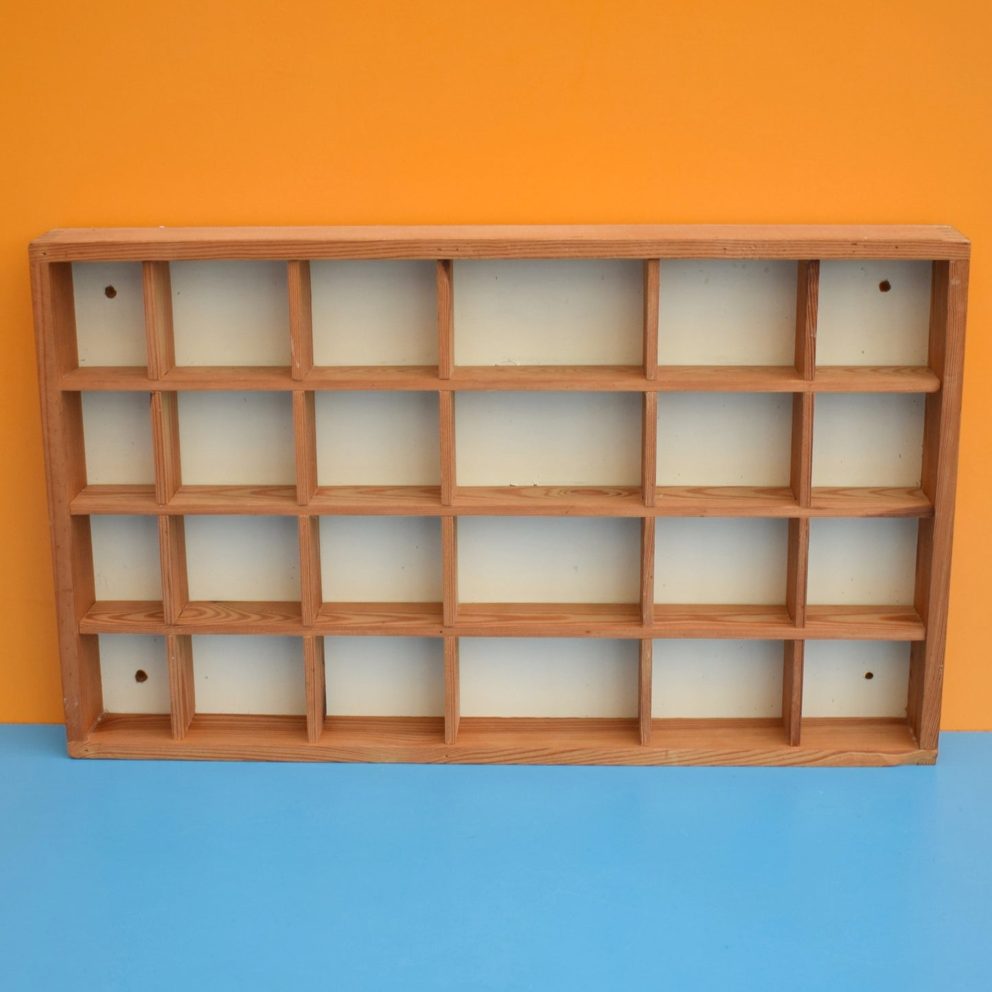 Vintage 1990s Wooden Display Unit - Ikea (Printers Tray Style) .
