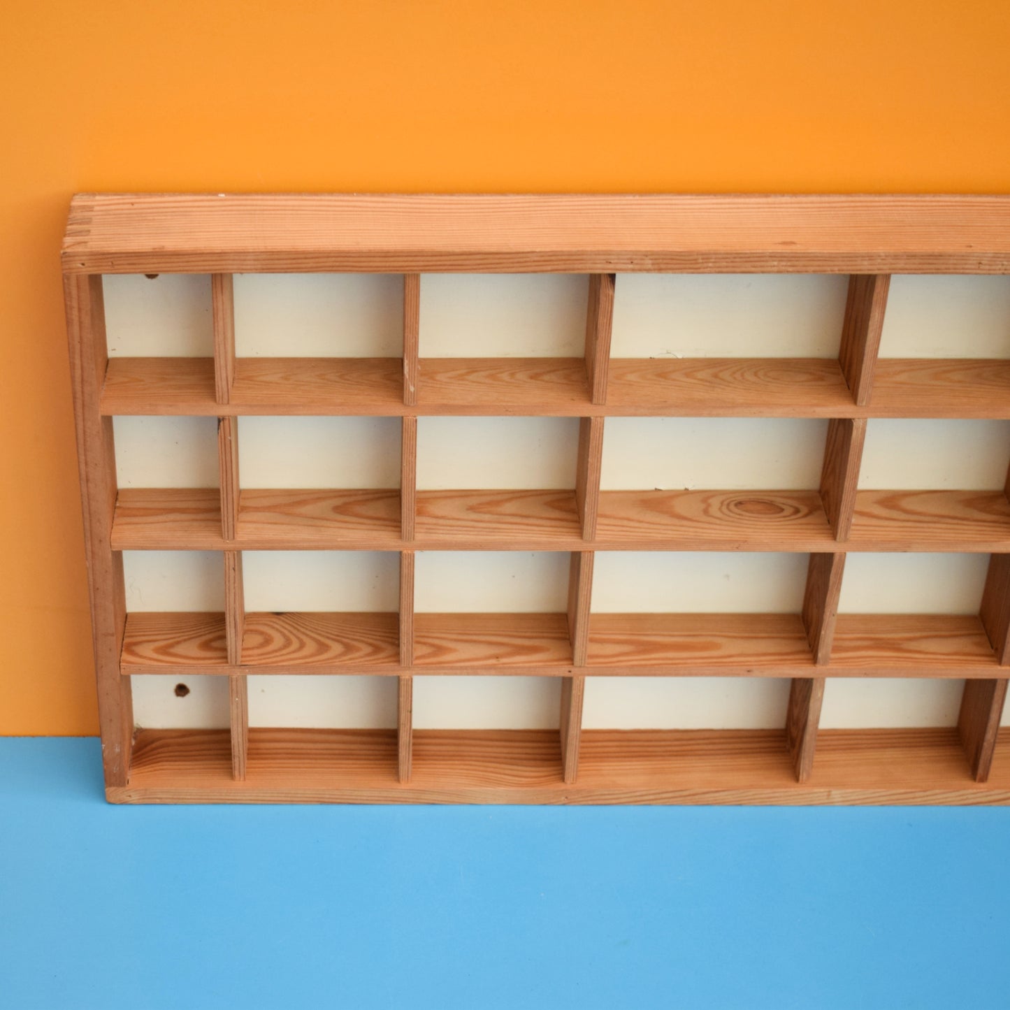 Vintage 1990s Wooden Display Unit - Ikea (Printers Tray Style) .