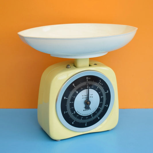 Vintage 1960s Kitchen Scales - Pale Lemon Yellow - Krups