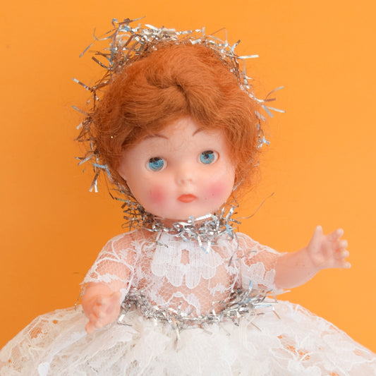 Vintage 1960s Christmas Fairy Tree Topper- Ginger Hair