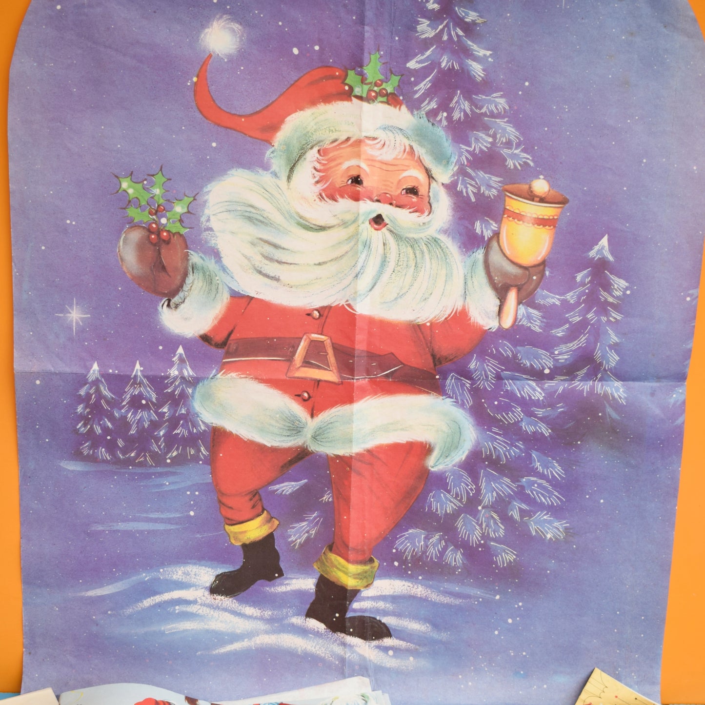 Vintage 1970s Christmas Wrapping Paper - Mixed