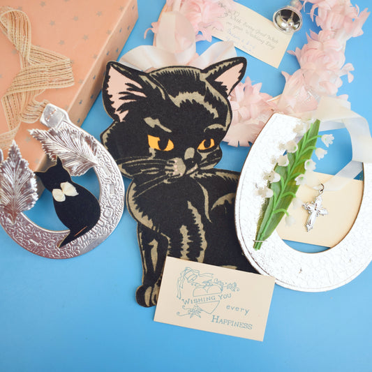 Vintage 1960s Good Luck Gifts - Wedding / Black Cat