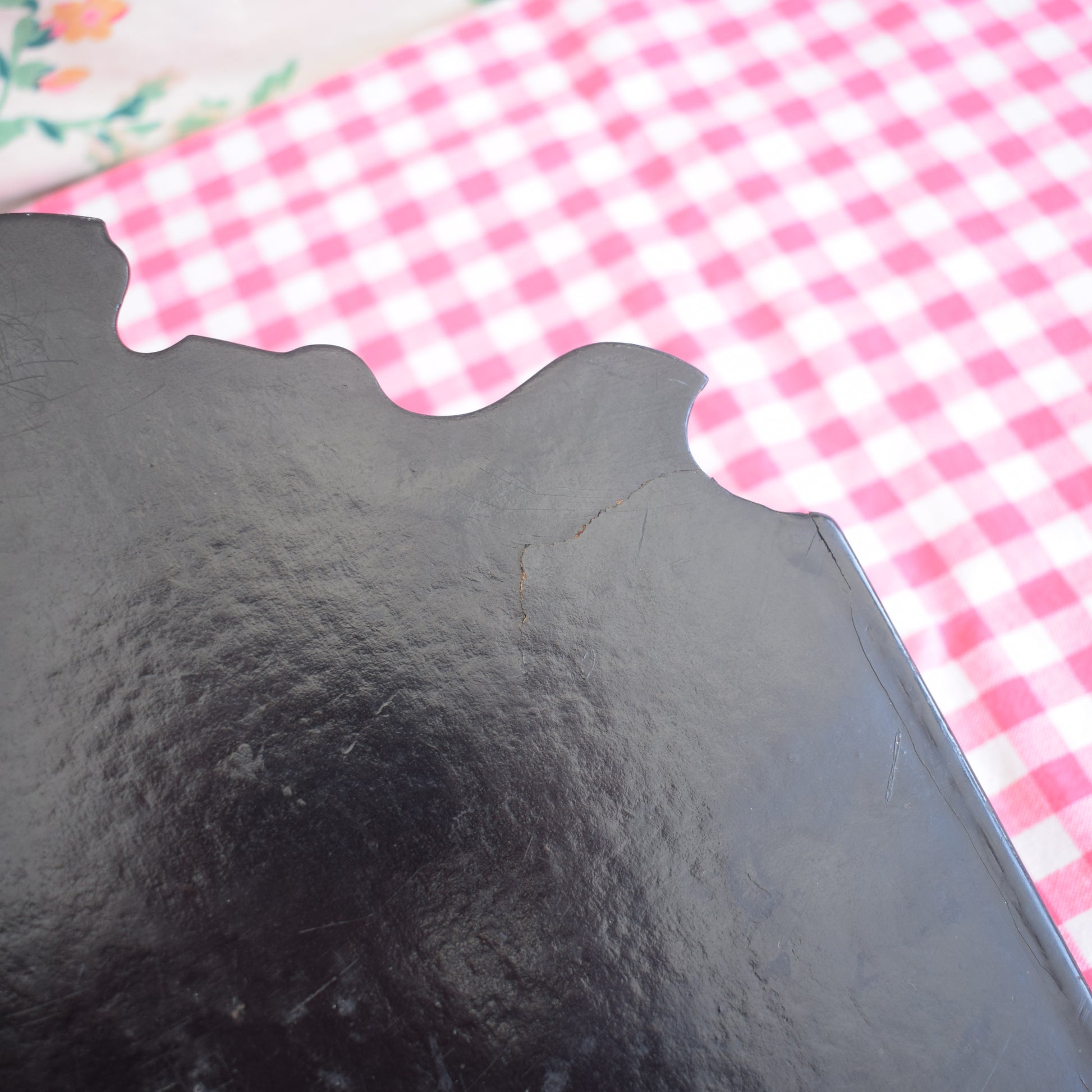 Vintage Victorian Letter Rack - Paper Mache - Black & Daisies by Pineapple Retro