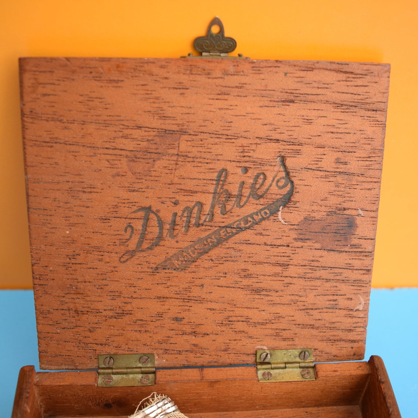 Vintage 1950s Christmas Fairy / Angel Tree Topper In Wooden Box by Vintage