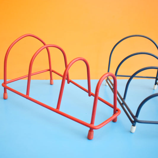 Vintage 1970s Plate Racks - Red or Blue