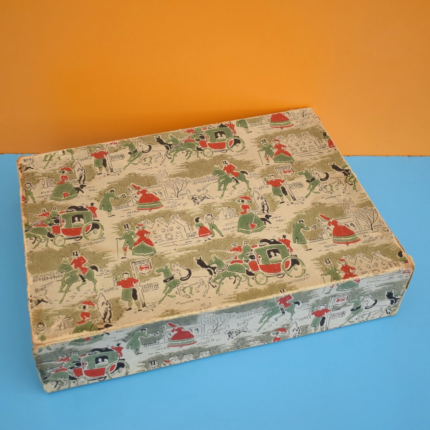 Vintage 1950s Large Gift Box- Christmas - Storage by Pineapple Retro