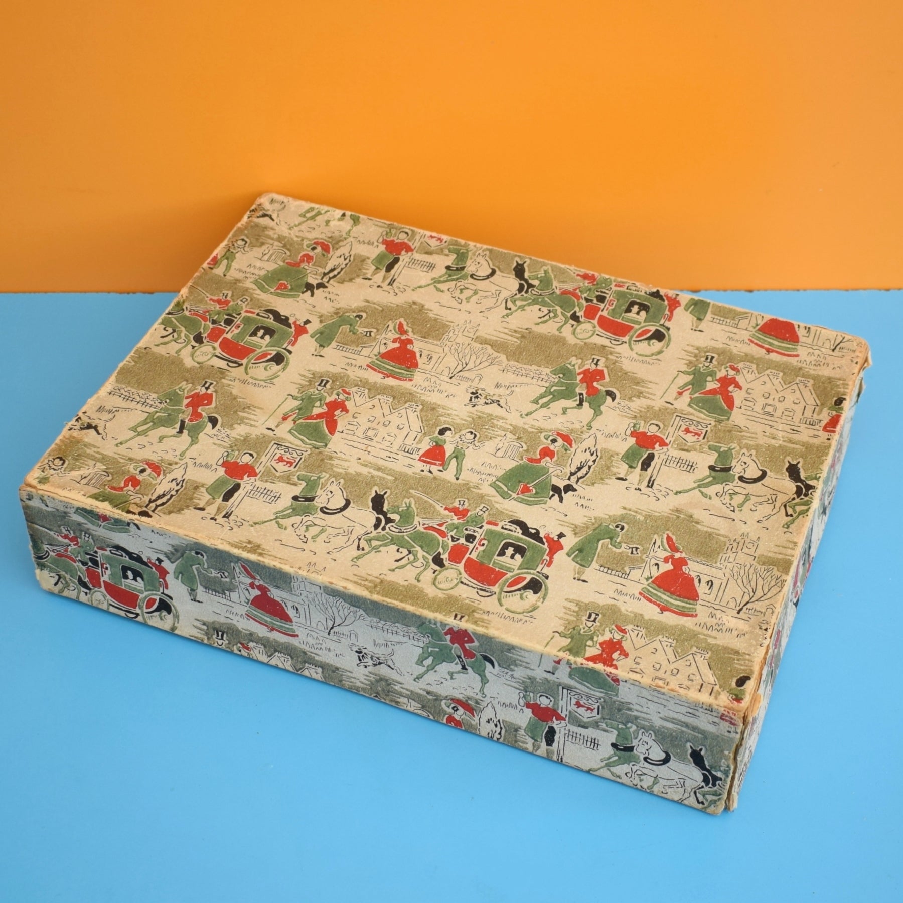 Vintage 1950s Large Gift Box- Christmas - Storage by Pineapple Retro