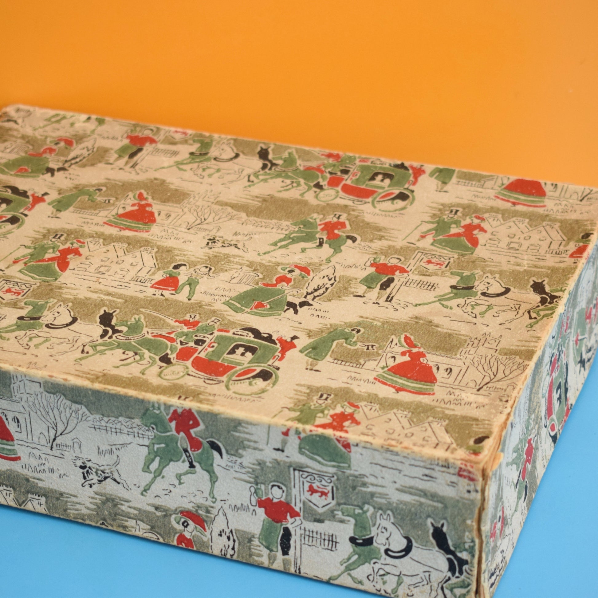 Vintage 1950s Large Gift Box- Christmas - Storage by Pineapple Retro