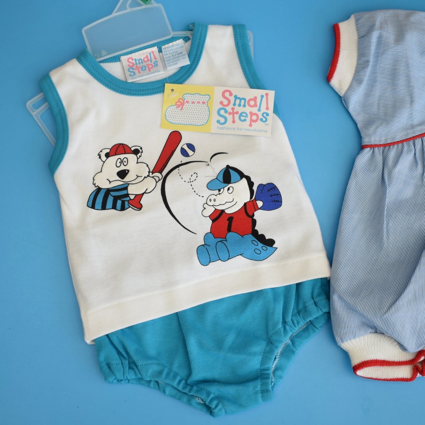 Vintage 1980s Romper Sets - Baseball - Various Ages - Unworn