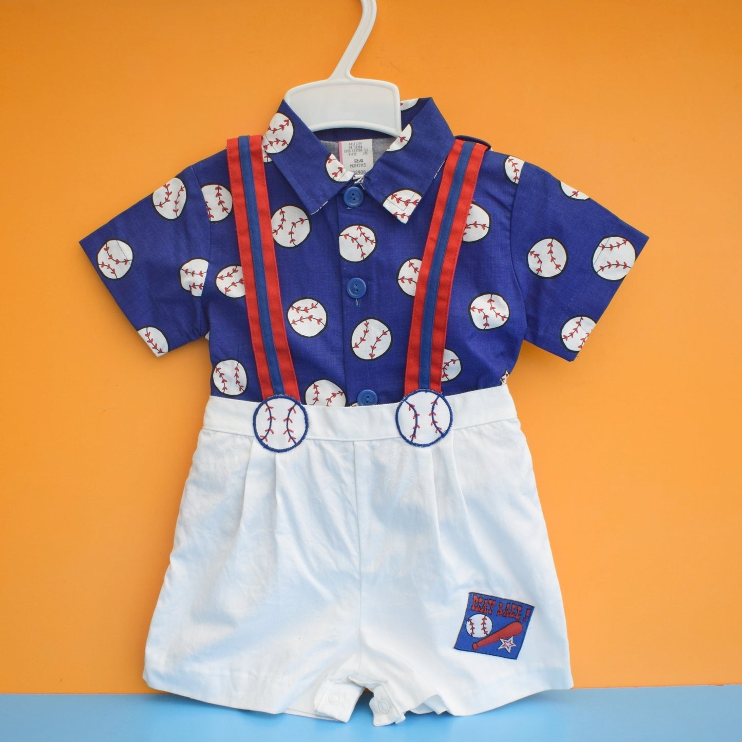 Vintage 1980s Romper Sets - Baseball - Various Ages - Unworn