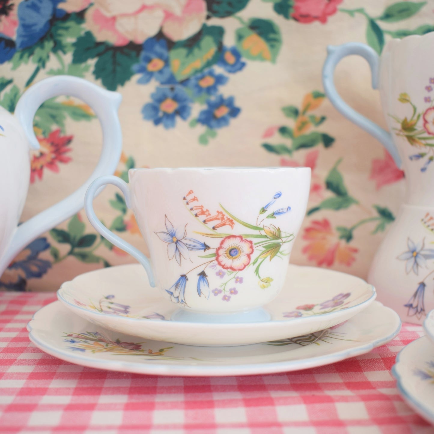 Vintage 1940s Wild Flowers Tea Set - Shelley - Pattern 13668