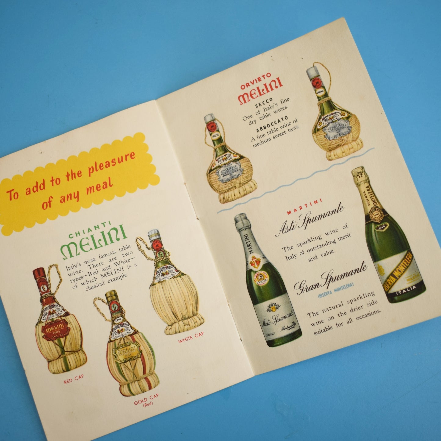 Vintage 1950s Martini Booklet & Single Glass