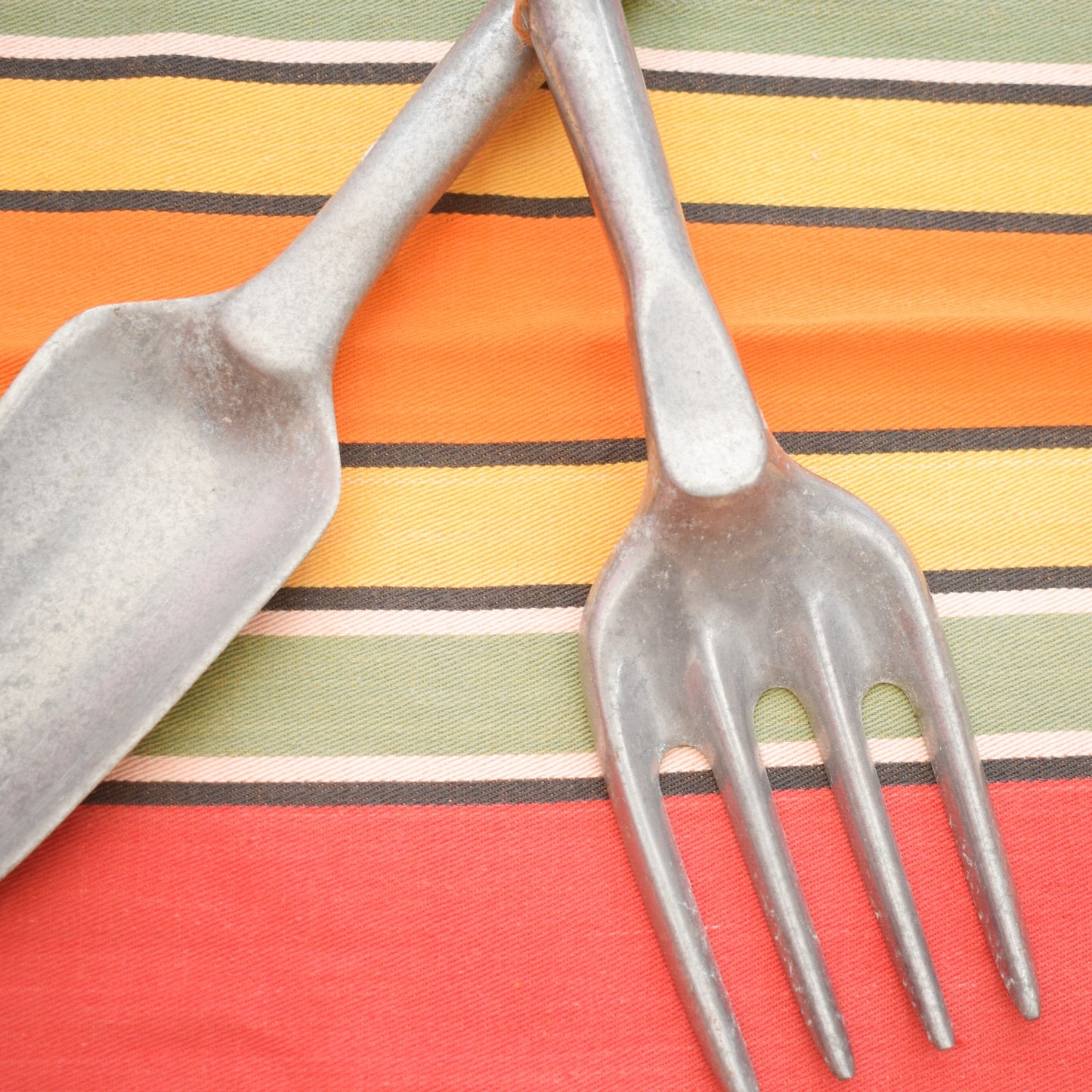 Vintage 1960s Hand Tools - Garden Hand Fork / Trowel - Aluminium - Masta Struk by Pineapple Retro