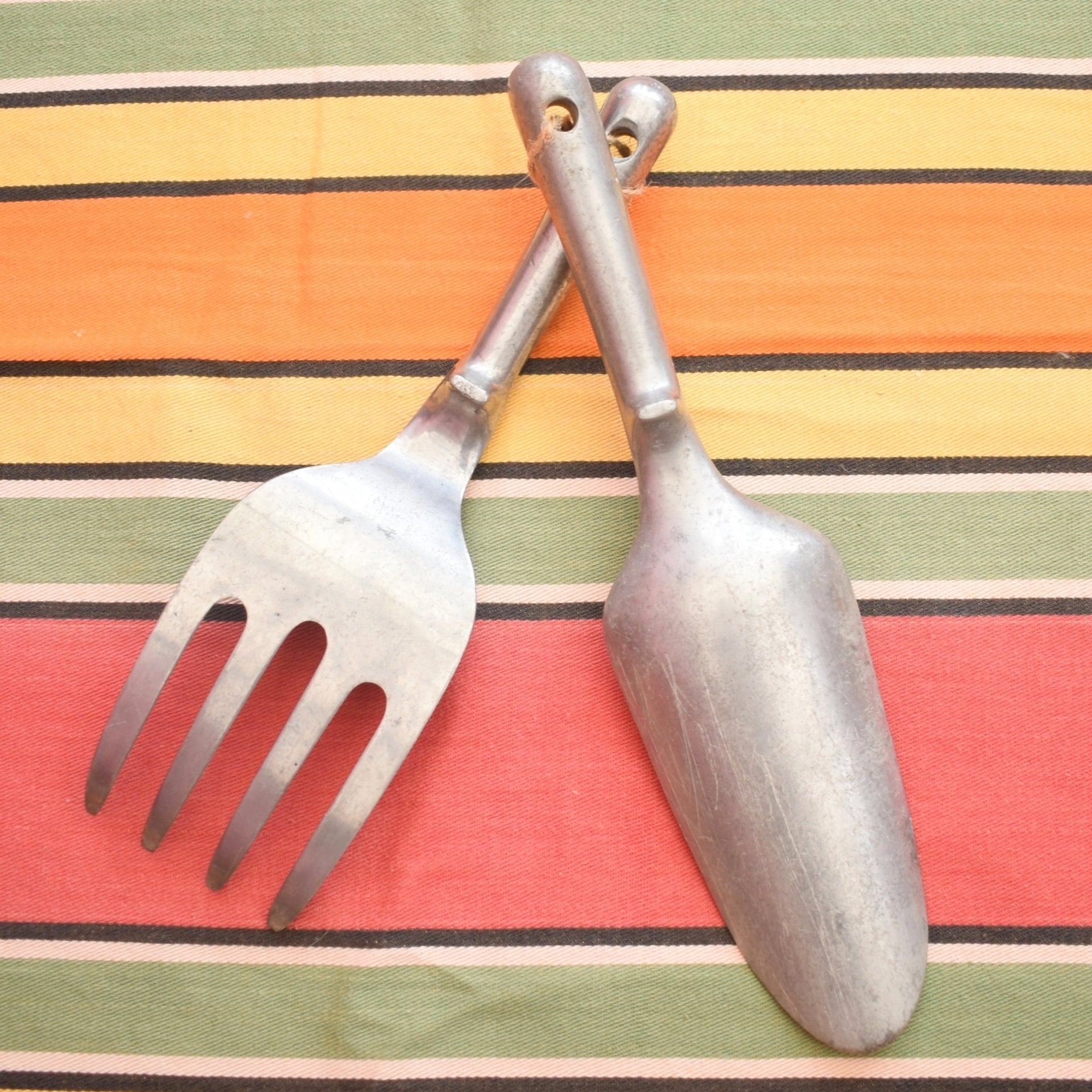 Vintage 1960s Hand Tools - Garden Hand Fork / Trowel - Aluminium - Masta Struk by Pineapple Retro