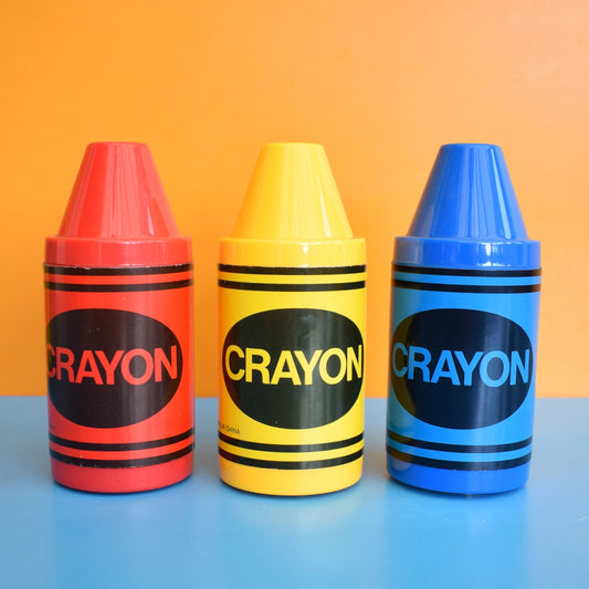 Vintage 1970s Plastic Kids Crayon Torch- Boxed