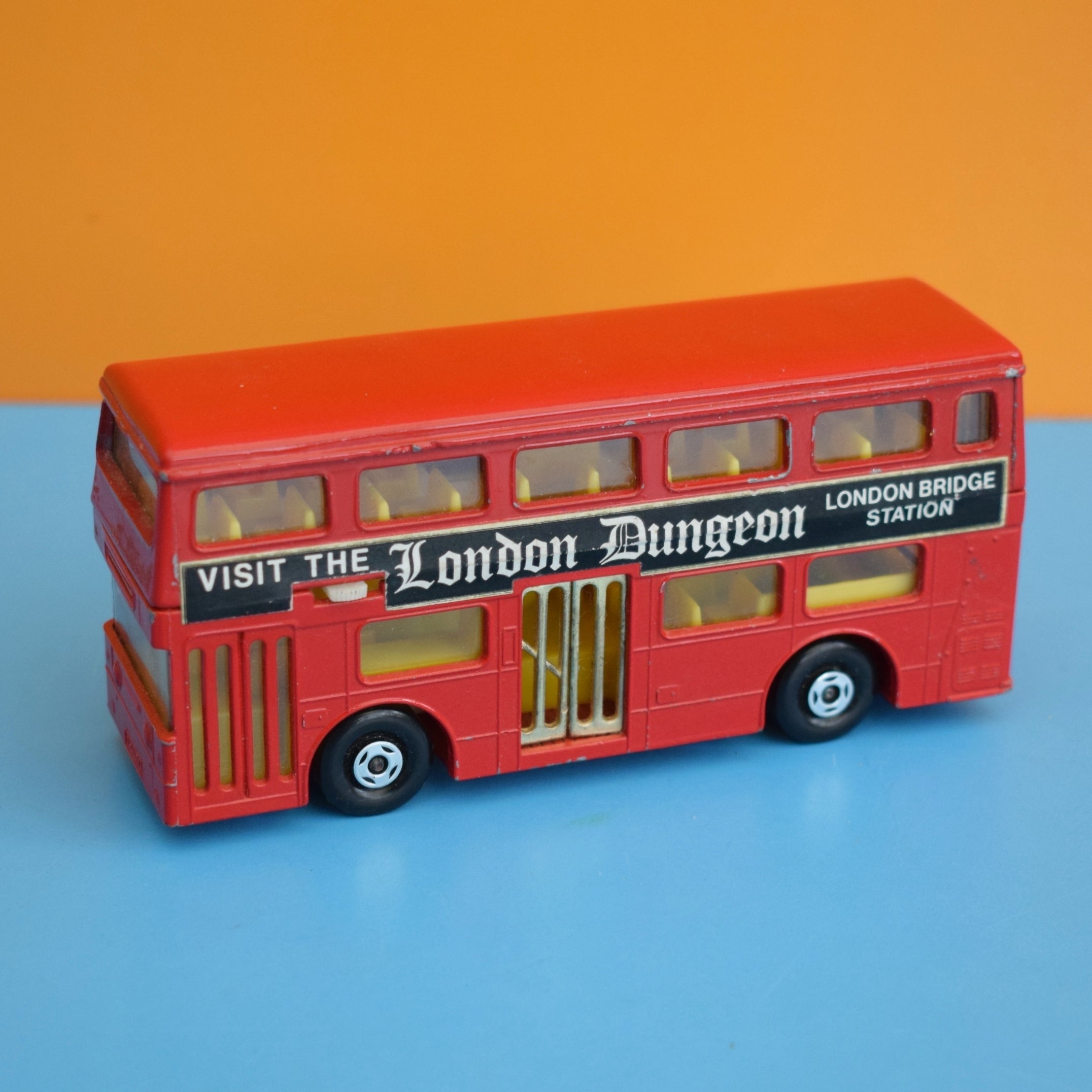 Vintage 1970s Metal London Bus - Matchbox - Visit London Dungeon