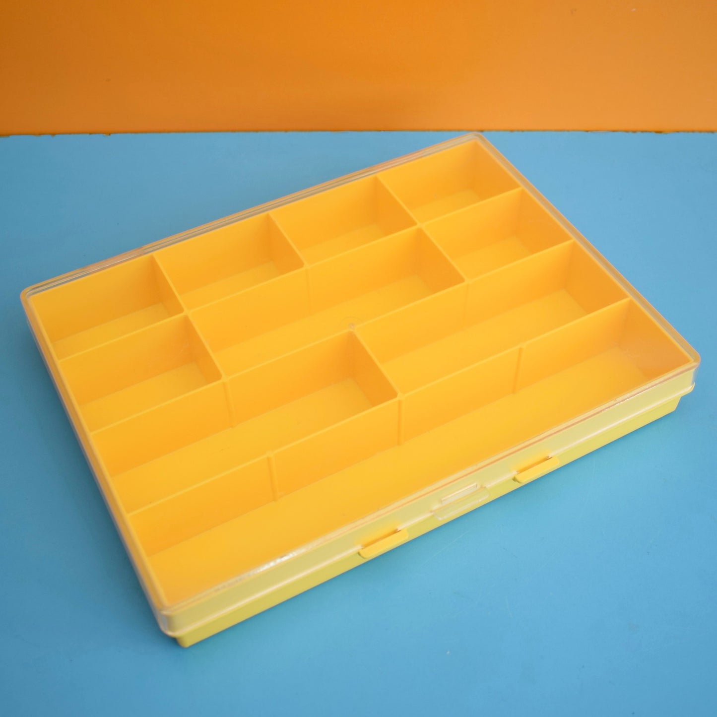 Vintage 1970s Plastic Mini Drawer Unit - Hobby / Collections - Yellow