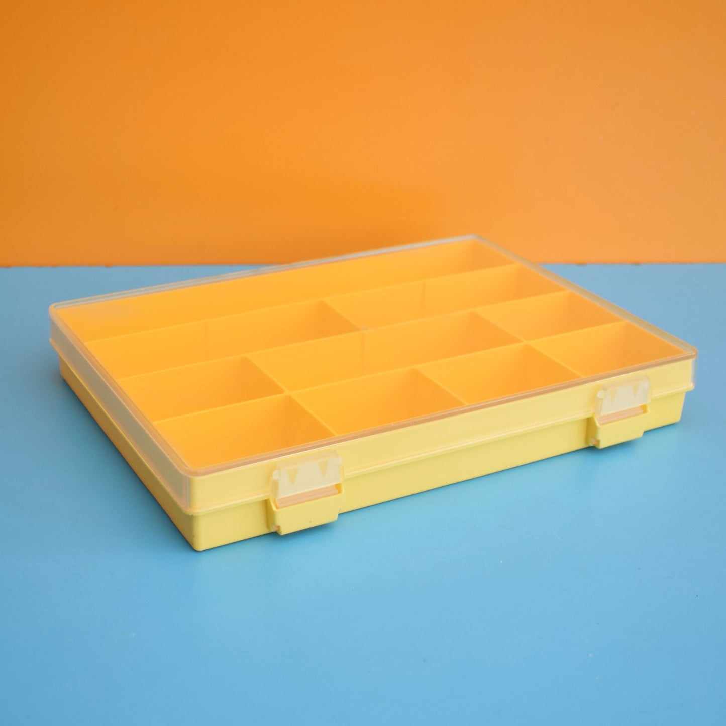 Vintage 1970s Plastic Mini Drawer Unit - Hobby / Collections - Yellow