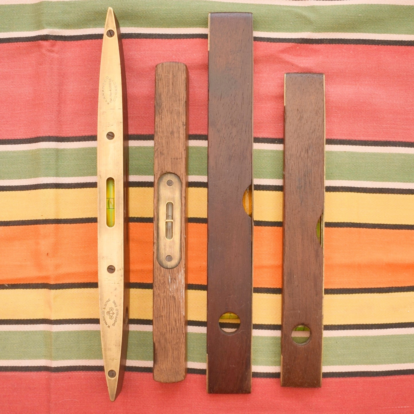 Vintage Hand Tools - Wooden Spirit Levels - W Marples / J. Rambone by Pineapple Retro
